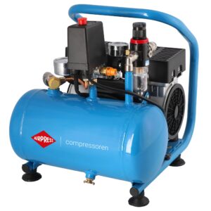 Compressor de ar silencioso sem óleo L 6-95 | 8 bar | 0,6 HP / 0,45 kW | 48 l/min | 5 L