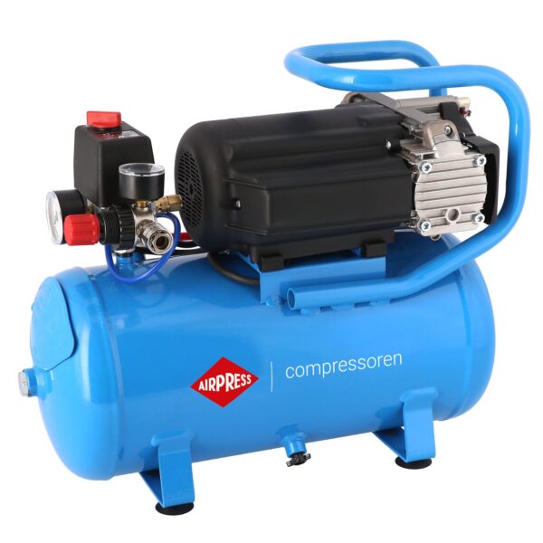 Compressor de ar silencioso sem óleo LMO 15-210 | 10 bar | 0,75 CV | 168 l/min | 15 L