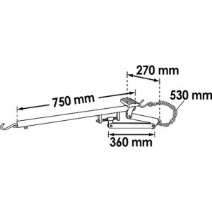 ALAVANCA UNIVERSAL EIXO | 750MM | VIGOR - Image 2
