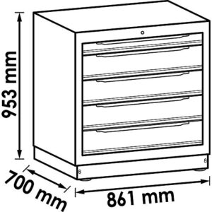 ARMÁRIO INFERIOR | 5 GAVETAS | EXTRA DEEP 570 MM | VIGOR - Image 2