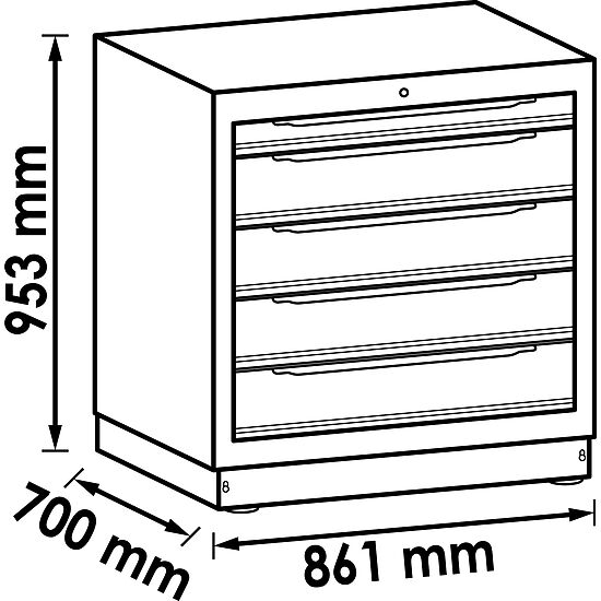 ARMÁRIO INFERIOR | 5 GAVETAS | EXTRA DEEP 570 MM | VIGOR - Image 2