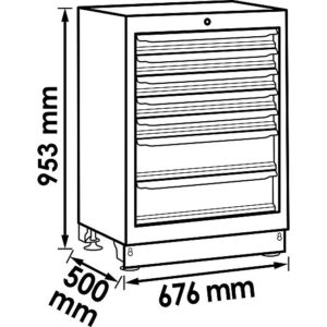 ARMÁRIO INFERIOR | 8 GAVETAS | 676 MM | VIGOR - Image 2