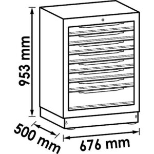 ARMÁRIO INFERIOR | 8 GAVETAS | 676 MM | VIGOR - Image 2