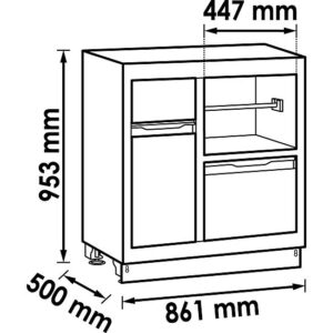 ARMÁRIO INFERIOR | MULTIFUNCIONAL | 861 MM | XL | VIGOR - Image 2