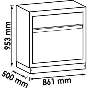 ARMÁRIO INFERIOR | P/ RESÍDUOS | 676 MM | VIGOR - Image 2