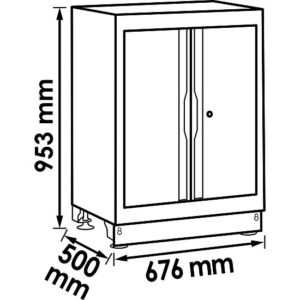ARMÁRIO INFERIOR | PORTA DUPLA | 676 MM | VIGOR - Image 2