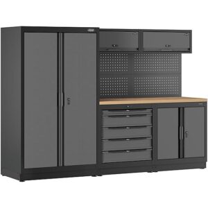 ARMÁRIO MODULAR DE OFICINA KIT COMPACTO TAMPO MADEIRA VIGOR