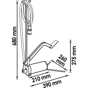 BOMBA HIDRÁULICA DE PÉ | 700 BAR | 0,75L | VIGOR - Image 2