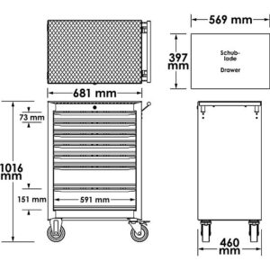 CARRINHO DE FERRAMENTAS SÉRIE M | 320 PEÇAS | VIGOR - Image 7