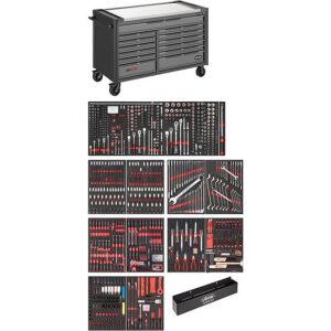 CARRINHO DE FERRAMENTAS SÉRIE XXL | 929 FERRAMENTAS | BANCADA EM AÇO INOXIDÁVEL | VIGOR