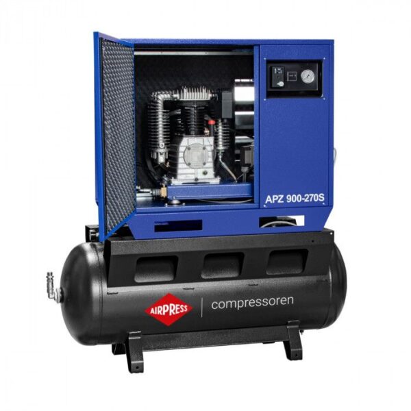 COMPRESSOR DE AR SILENCIOSO APZ 900-270S 10 BAR 7,5 CV/5,5 KW 611 L/MIN 270 L