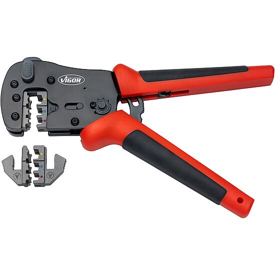 CONJUNTO DE ALICATES DE CRIPAGEM DE ALAVANCA | 6 PEÇAS | VIGOR - Image 6