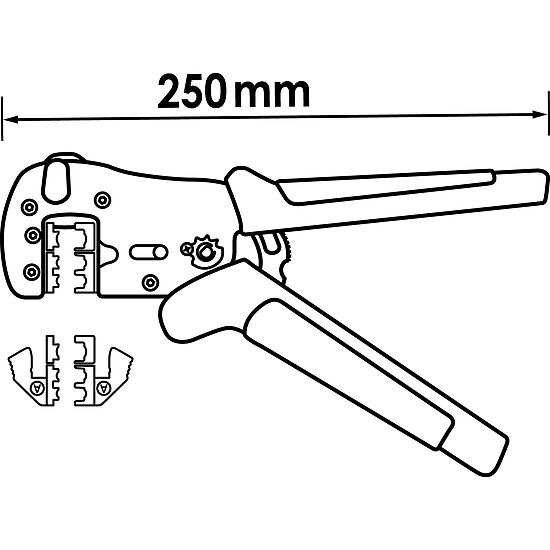 CONJUNTO DE ALICATES DE CRIPAGEM DE ALAVANCA | 6 PEÇAS | VIGOR - Image 2