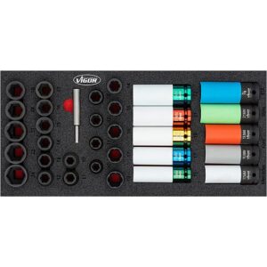 CONJUNTO DE ENCAIXES P CHAVE DE CAIXA DE IMPACTO 10-24 MM VIGOR