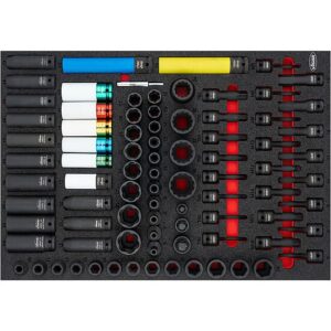 CONJUNTO ENCAIXES P CHAVE CAIXA DE IMPACTO 80 PCS VIGOR