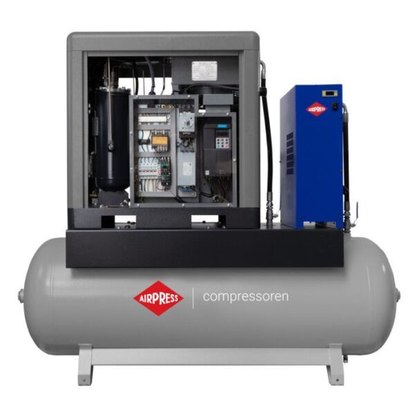 Compressor de parafuso APS 10 IVR Combi Dry X G2 | 10 bar | 10 cv | 380-1050 l/min | 500 L