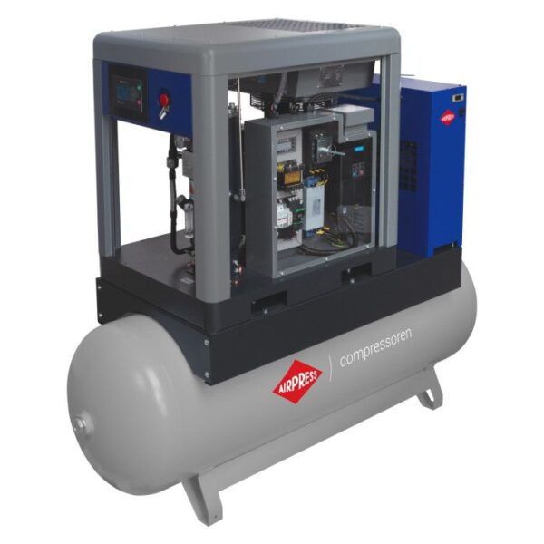 Compressor de parafuso APS 10 IVR Combi Dry X G2 | 10 bar | 10 cv | 380-1050 l/min | 500 L