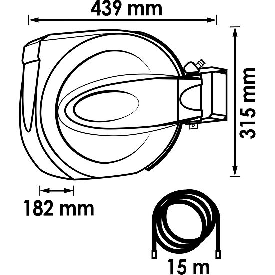 ENROLADOR DE MANGUEIRA AR | 15M | 12BAR | VIGOR - Image 2
