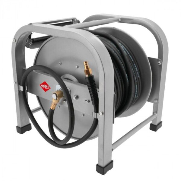 ENROLADOR DE MANGUEIRA DE AR | 10 X 16 MM | AUTOENROLÁVEL | P/ CHÃO | 30 M | BORRACHA | AIRPRESS