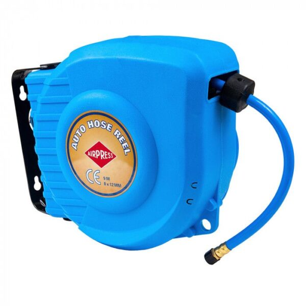 ENROLADOR DE MANGUEIRA DE AR | P/ PAREDE | 9 M | 8 X 12 MM | 1/4" PU | 8 BAR | AIRPRESS