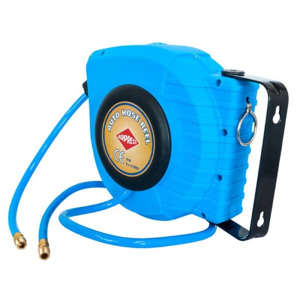 ENROLADOR DE MANGUEIRA DE AR | P/ PAREDE | 9 M | 8 X 12 MM | 1/4" PU | 8 BAR | AIRPRESS