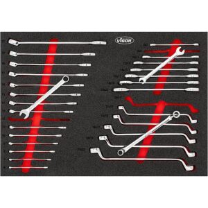 JOGO CHAVES BOCA DUPLA + FIXA + COMBINADA 29 PEÇAS VIGOR