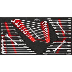 JOGO CHAVES COMBINADA+BOCA DUPLA+CAIXA DUPLA 58 PEÇAS VIGOR