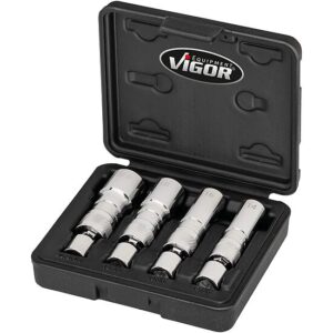 JOGO DE 4 SOQUETES VELAS 3/8" | 14-20,8MM | VIGOR - Image 4