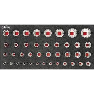 JOGO DE CHAVES DE CAIXA SEXTAVADAS DUPLAS 42 PEÇAS VIGOR