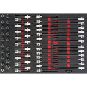 JOGO DE ENCAIXES CHAVE P PARAFUSOS 62 PCS VIGOR