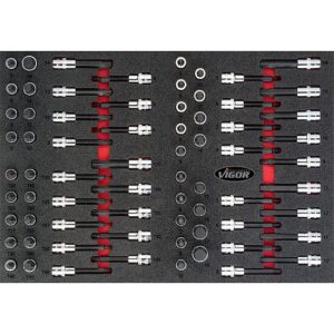 JOGO DE ENCAIXES CHAVE P PARAFUSOS 70 PCS VIGOR