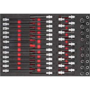 JOGO DE ENCAIXES DE CHAVE 62 PEÇAS VIGOR