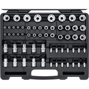 JOGO DE ENCAIXES PARA CHAVE DE CAIXA T-PLUS | 60 PEÇAS | VIGOR - Image 2