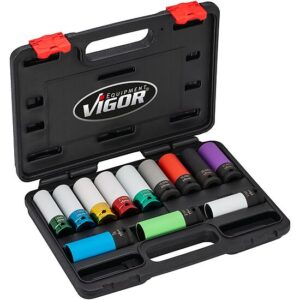 JOGO DE SOQUETES IMPACTO 12 12 PEÇAS VIGOR