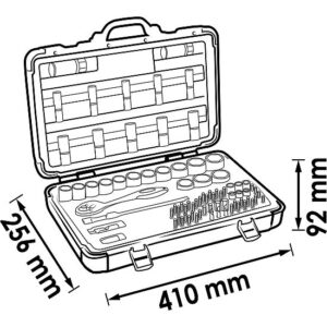 JOGO ROQUETES 3/8" | 61 PEÇAS | HEX/TORX/PH/PZ | VIGOR - Image 2