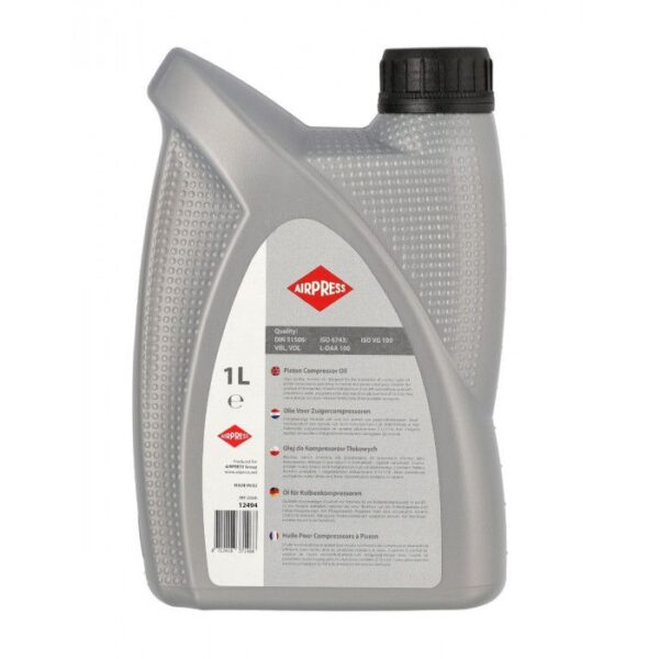 ÓLEO PARA COMPRESSORES DE PISTÃO | 1 LITRO | AIRPRESS