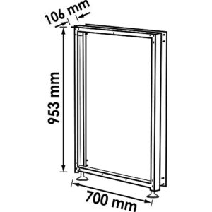 PÉS DE APOIO | P/ ARMÁRIO MODULAR | 700 MM | XL | VIGOR - Image 2