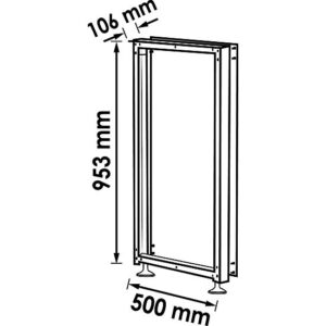 PÉS DE APOIO | P/ ARMÁRIO MODULAR | 500 MM | VIGOR - Image 2