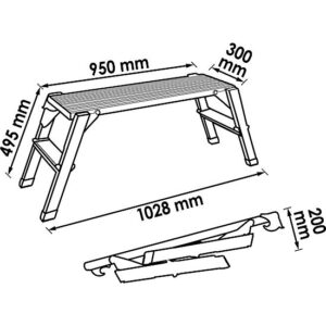 PLATAFORMA SEGURANÇA ALUMÍNIO | CAP. 150KG | VIGOR - Image 2