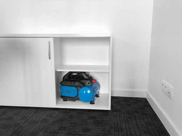 Compressor isento de óleo de dois pistões LMO 6-126 | 8 bar | 1 CV / 0,75 kW | 88 l/min | 6 L