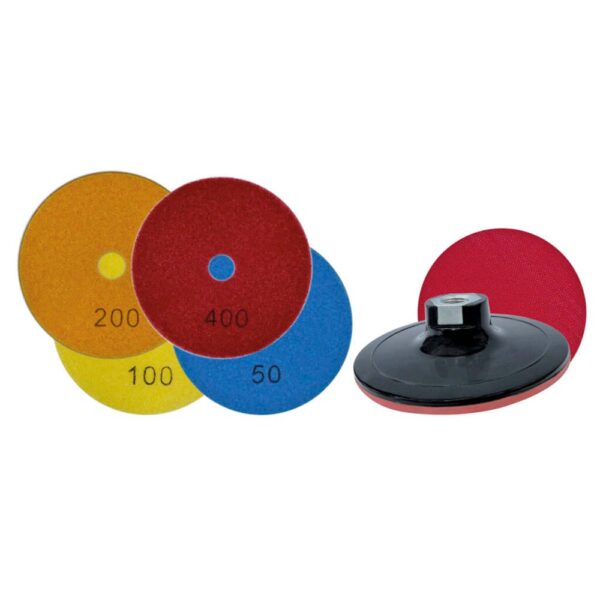 KIT DISCOS DIAMANTADOS | P/ POLIMENTO | #50-100-200-400 | CORTAG