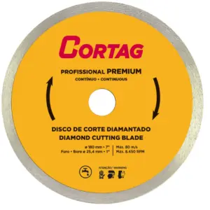 DISCO DIAMANTADO CONTÍNUO PROF. PREMIUM 180 MM CORTAG