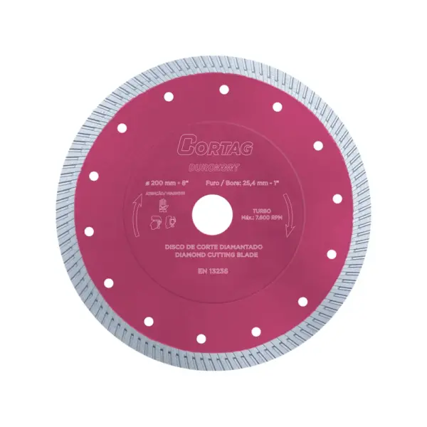 DISCO DIAMANTADO TURBO DUROKORT 200 MM CORTAG