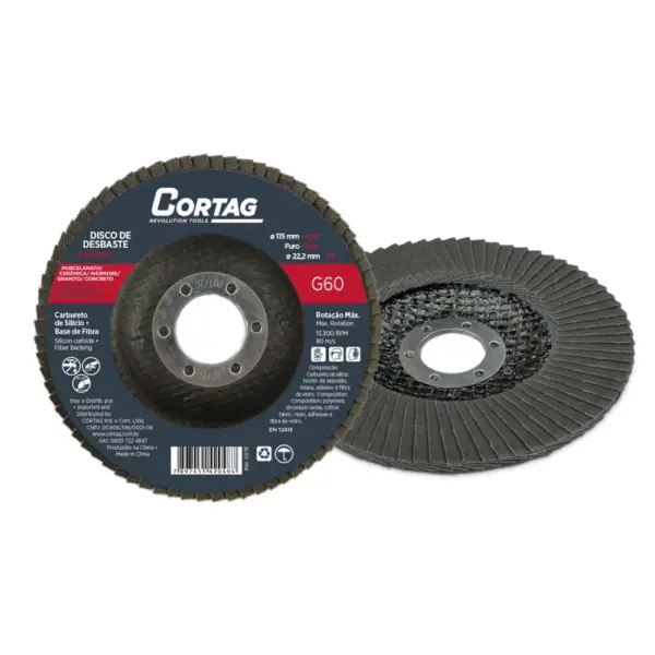 DISCO LAMELAR BASE FIBRA DE VIDRO G60 115 MM CORTAG