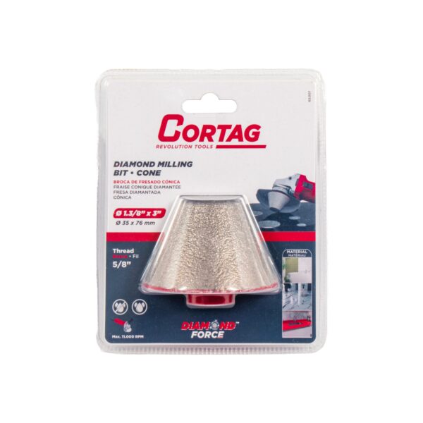 FRESA DIAMANTADA CÓNICA | 35 A 75 MM | CORTAG