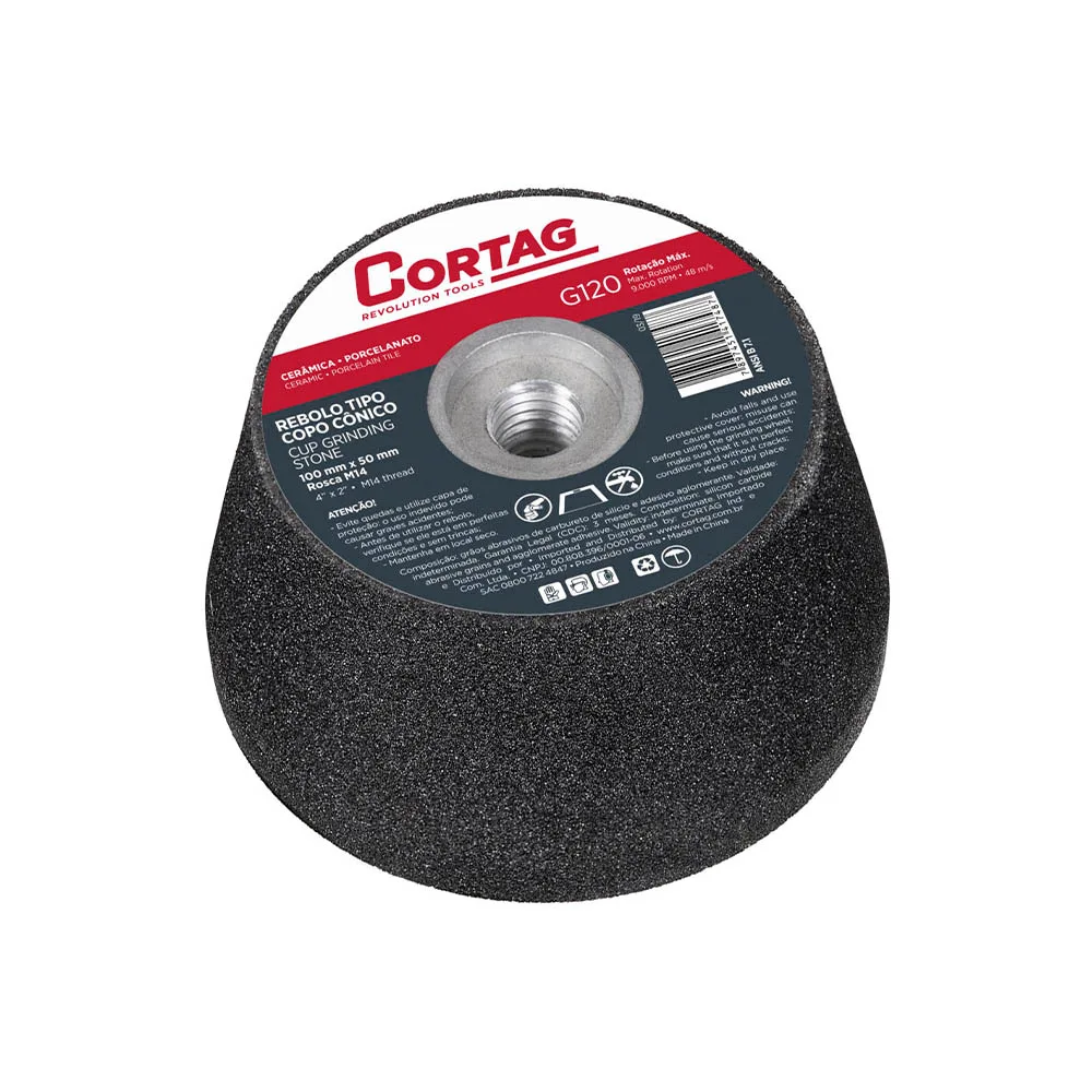 REBOLO TIPO CÓNICO G120 100 MM CORTAG