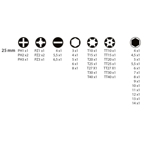 KIT PONTAS E SOQUETES INOX | LEMAN | 45 PEÇAS