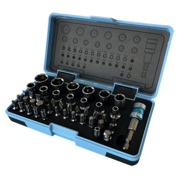 KIT PONTAS E SOQUETES INOX | LEMAN | 45 PEÇAS