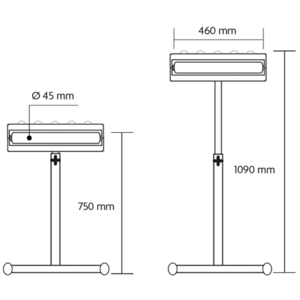 SUPORTE ROLOS | LEMAN | SER00406 | 100KG