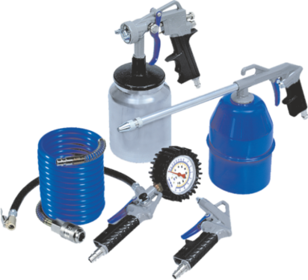 KIT ACESSÓRIOS COMPRESSOR 5 PEÇAS COM MANGUEIRA 3M | FIAC
